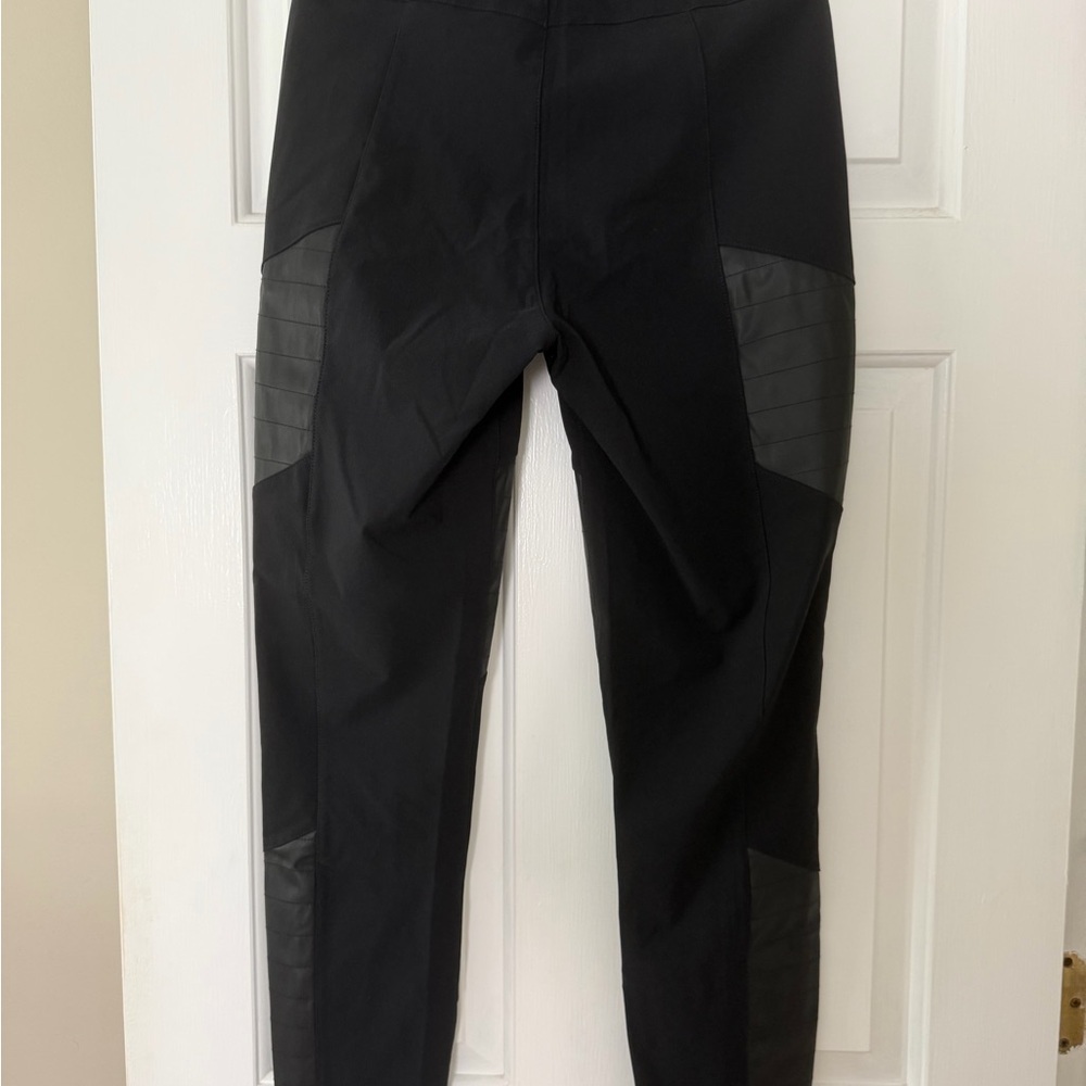 Alp N Rock Black Quilted-Panel Ankle Pants